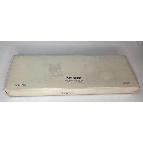 New Pier One Imports Fabric with Beading Design 1.5 x1.5 Mini Frames - Picture 6 of 6